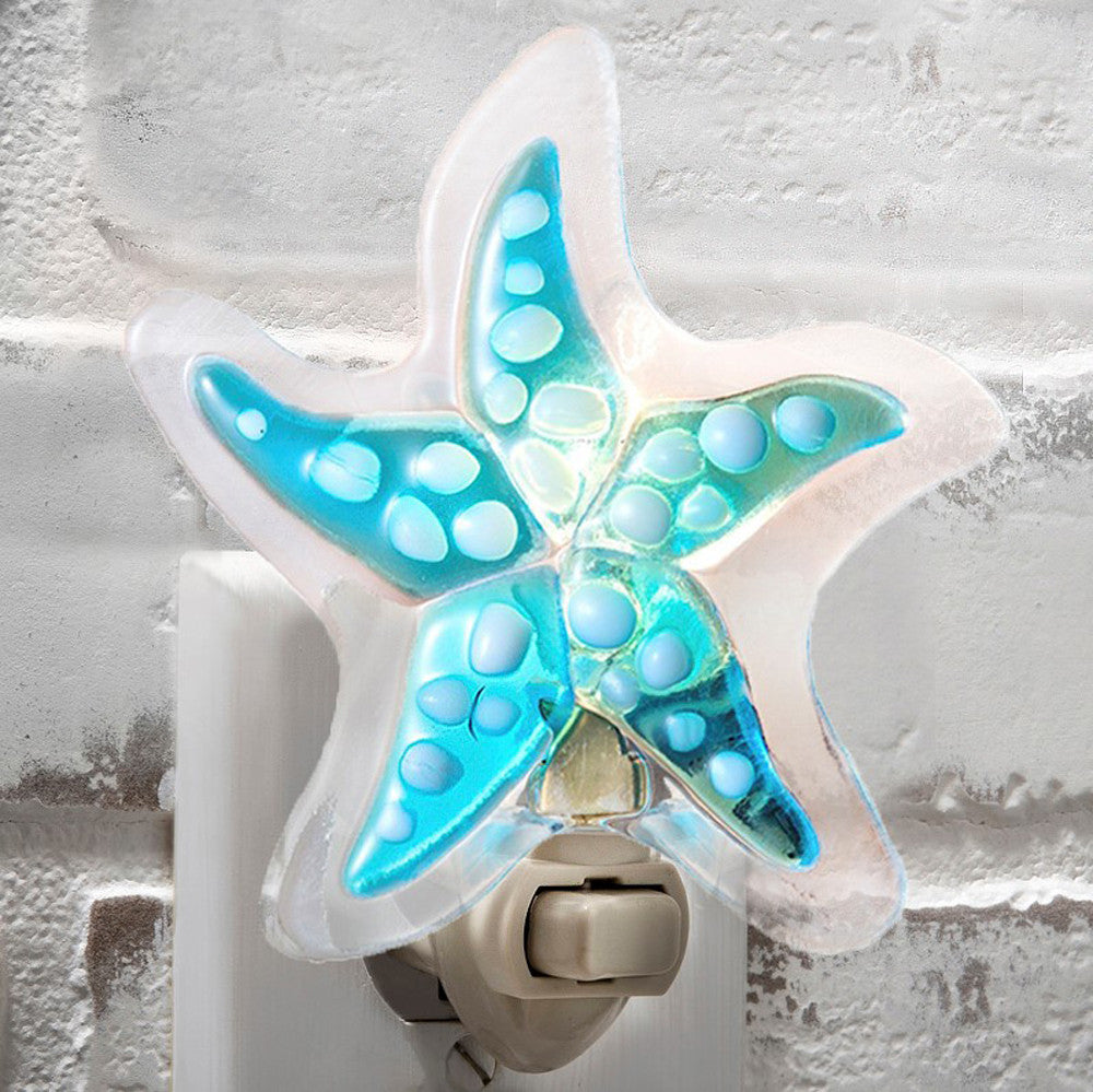 Blue Starfish Glass Night Light | NTL 147