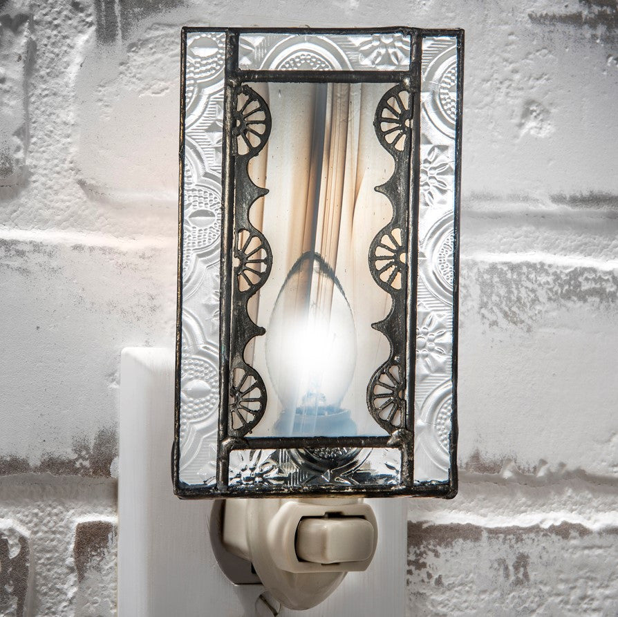 Vintage Gray Stained Glass Night Light | NTL 144
