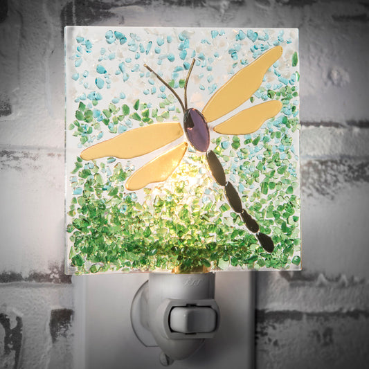 Dragonfly Night Light- Fused Glass | NTL 218-2