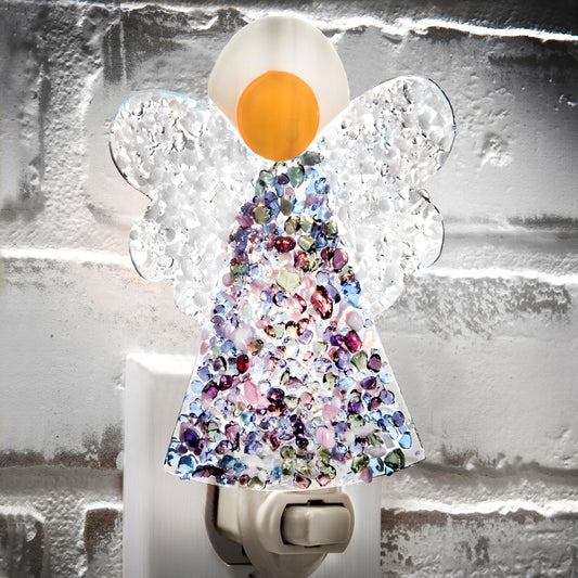Fused Stained Glass Angel Night Light | NTL 222