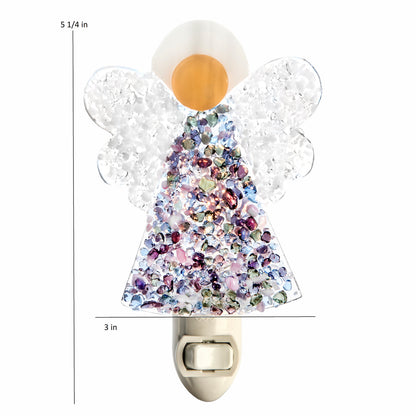 Fused Stained Glass Angel Night Light | NTL 222