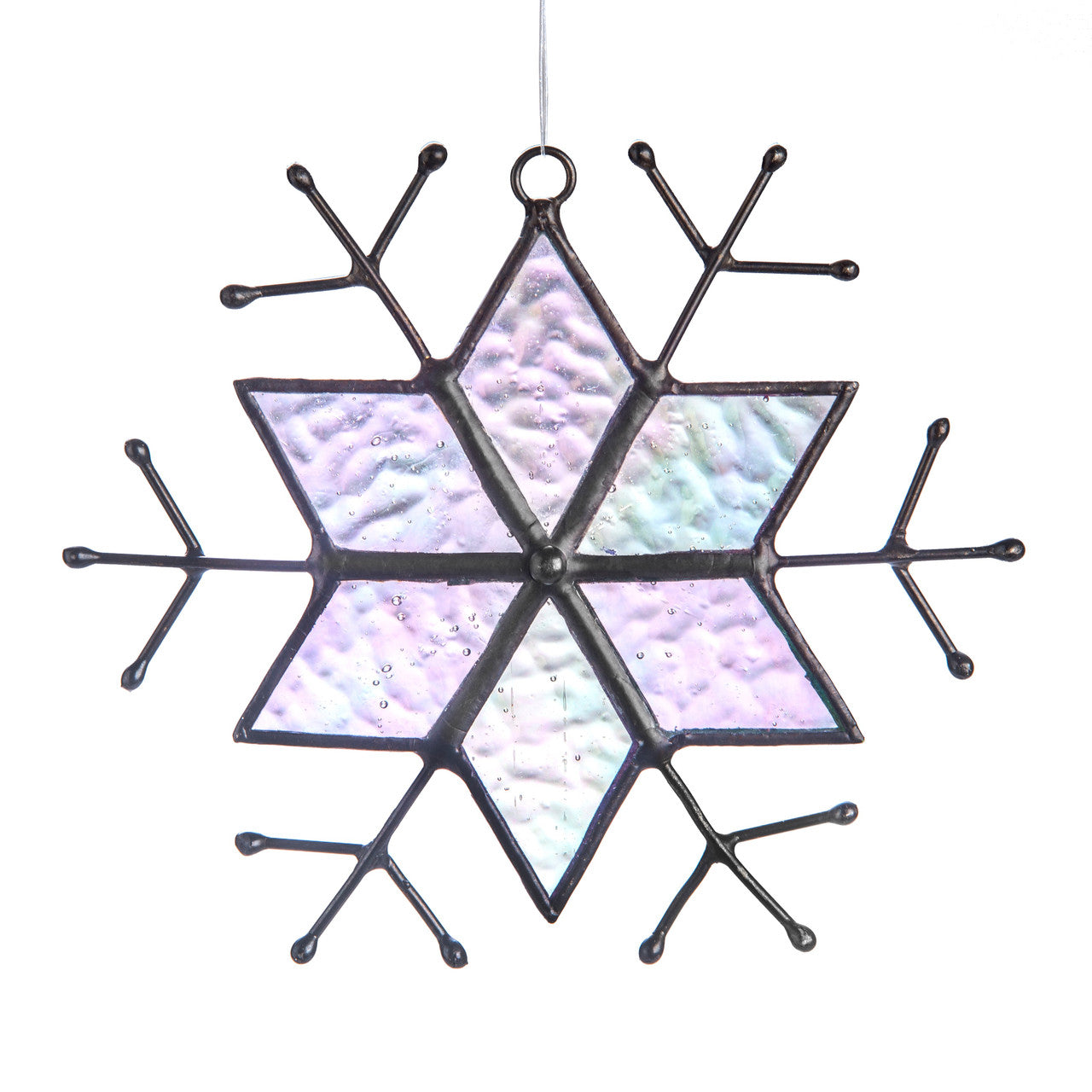 Clear Glass Snowflake Ornament | Orn 189-B