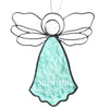 Personalized Angel Ornament Turquoise Blue by J Devlin | Orn 303-2 EO120