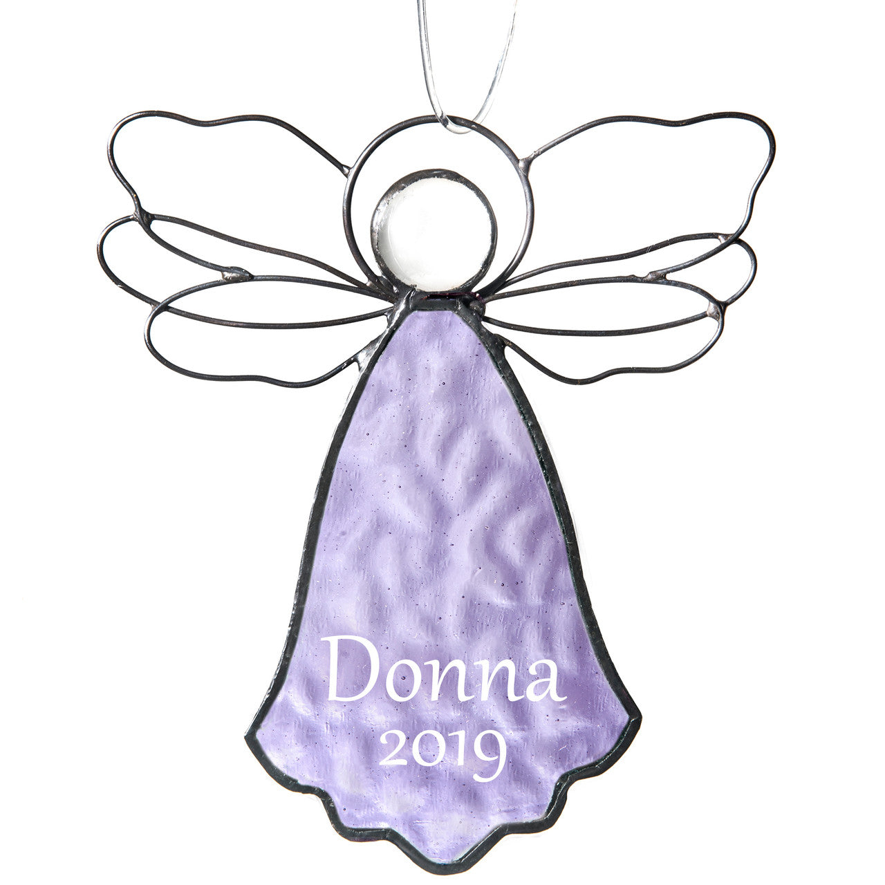 Personalized Angel Ornament Purple  by J Devlin | Orn 303-3 EO120