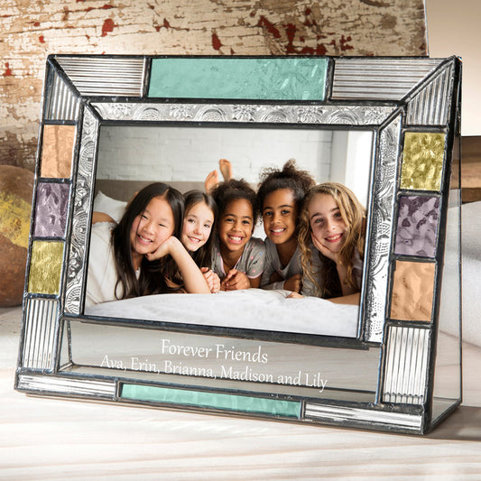 Friends Picture Frame Personalized Gift Multiple Sizes Colorful Stained Glass Photo Frame Pic 391 EP587 Series