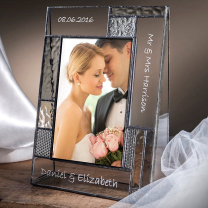 Wedding Picture Frame Personalized by J Devlin | Pic 392-46V EP567