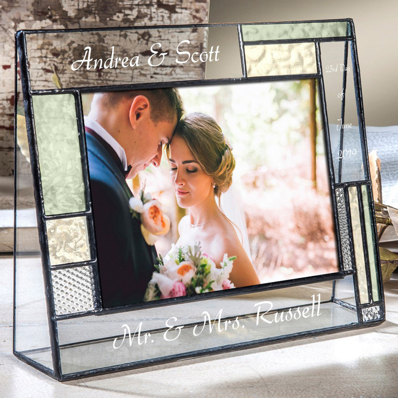 Wedding Picture Frame 4x6 5x7 Horizontal by J Devlin | Pic 430 EP619