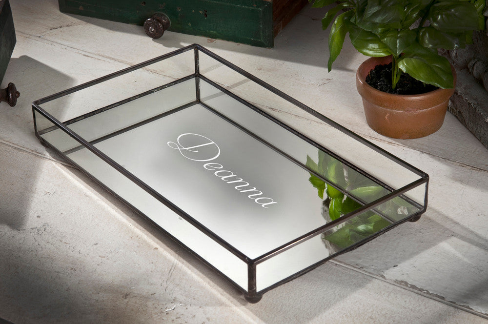 Clear Glass Personalized Tray | Tra 108 ET202