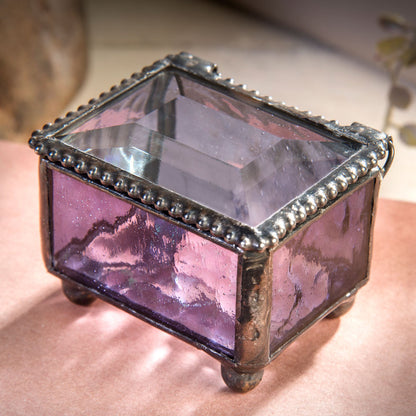 Small Purple Glass Ring Box 325-2