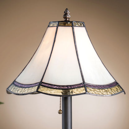 Curved Stained Glass Tiffany Table Lamp | LAM 597-4 TB