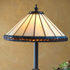 Amber Blue Stained Glass Mission Table Lamp | LAM 646 TB
