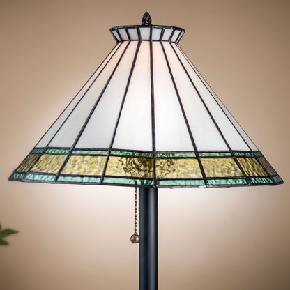Turquoise Tiffany Stained Glass Table Lamp |LAM 654-2 TB