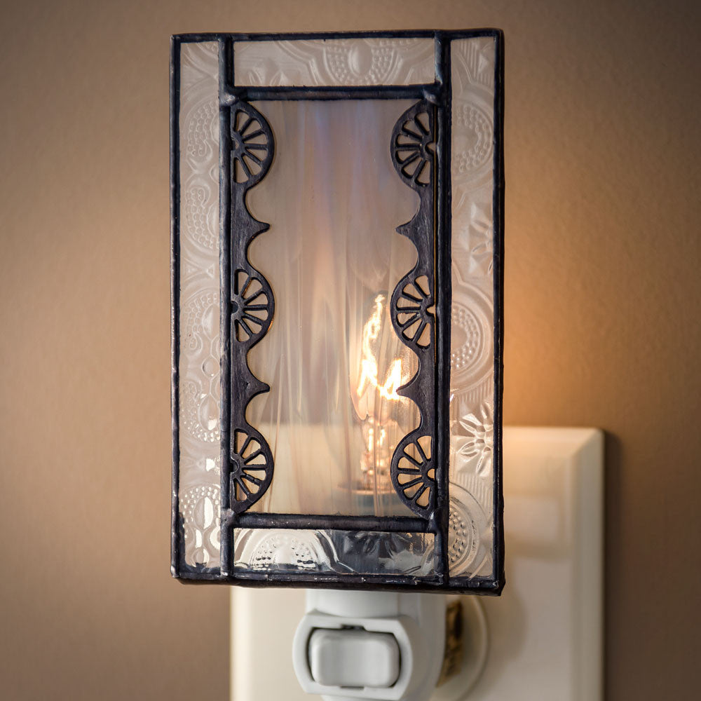 Vintage Gray Stained Glass Night Light | NTL 144